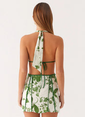 Minivestido Sonnet de algodón - Flores Verdant