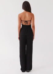 Jadey Waffle Pants - Negro
