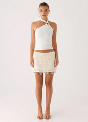 Khai Halter Top - White