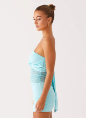 Minivestido Lita Twist - Turquesa