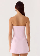 Minivestido Della sin tirantes - Rosa