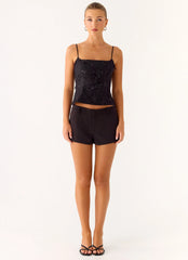 Top de punto Love Me - Negro