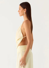 Top con cuello vuelto Sweet Charm - Marfil