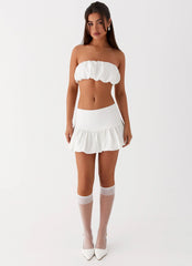 Top corto burbuja Sweet Thing - Blanco