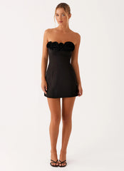 Minivestido strapless Patsie - Negro