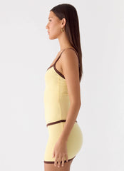 Minivestido asimétrico Felicia - Amarillo