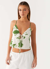 Top camisola Faela Cotton - Verdant Bloom