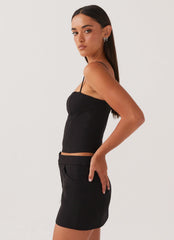 Top crop Eliana - Negro