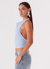 Top Halterneck Rhemmy - Azul