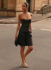 Top Corsé Jeanie - Negro