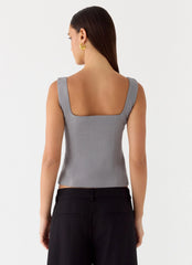 False Start Top - Gris Humo