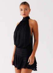 Minivestido de gasa Willow - Negro