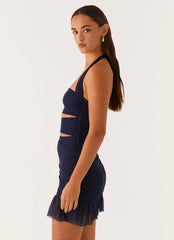 Minivestido Devyn - Azul marino
