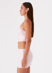 Top de lentejuelas Perfect Fantasy - Rosa