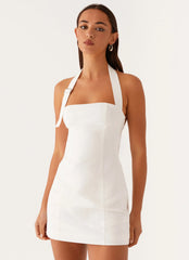 Minivestido de lino Julianna - Blanco