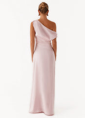 Vestido maxi de satén Heart Of Glass - Rosa