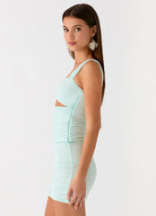 Top de encaje Lea - Azul