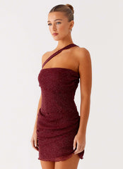 Minivestido de malla Misty - Granate