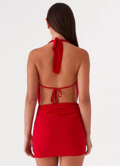Minivestido de gasa Elysia - Rojo