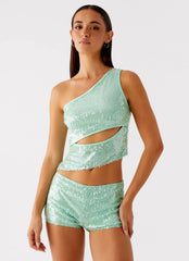 Top Travis Sequin - Salvia