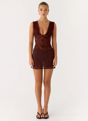 Top de encaje Sommers - Chocolate