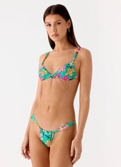 Top de bikini anudado Benedita - Estampado Jungle Bloom