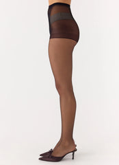 Medias de rayas Winter Nights - Negro