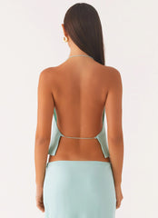 Top halter Otra Vida - Azul pálido