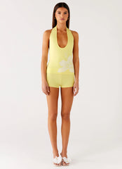 Top de punto Aloha - Amarillo