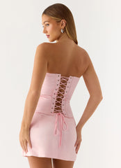 Top corsé sin tirantes All My Ladies - Rosa pétalo