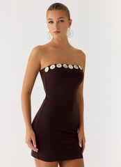 Minivestido Leroy Button - Chocolate