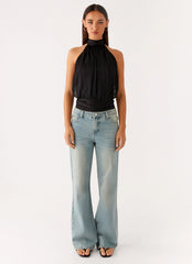 Top de gasa Willow - Negro