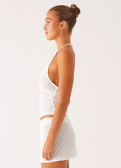 Top corto Bernie - Color marfil