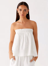 Top Wynter Babydoll - Blanco