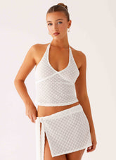 Top corto Bernie - Color marfil