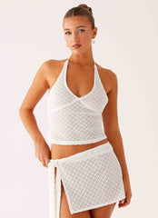 Top corto Bernie - Color marfil