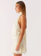 Minivestido de gasa Willow - Marfil