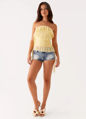 Top sin tirantes Prima Donna - Amarillo