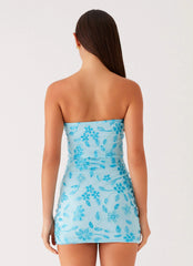 Minivestido de cuentas Moorey - Azul