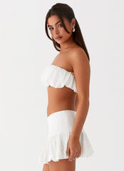 Top corto burbuja Sweet Thing - Blanco