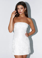 Minivestido tomara que caia Eternity - Off-white