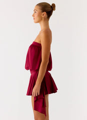 Minivestido Forever Young - Cereza Oscura