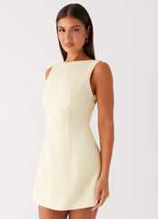 Minivestido Lulita - Amarillo Mantequilla