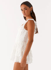 Minivestido corsé Paradise Dreams - Blanco