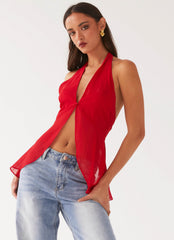 Top Halter At Last - Rojo Rubí