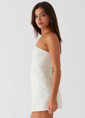 Minivestido sin tirantes Eternity - Marfil