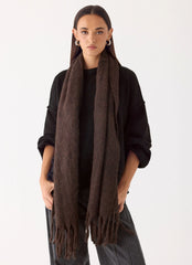 Bufanda de punto "Keep Me Warm" - Chocolate