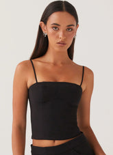 Top crop Eliana - Negro