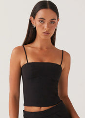 Top crop Eliana - Negro