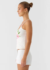 Top Cami Garrix Bead - Arrecife Marfil